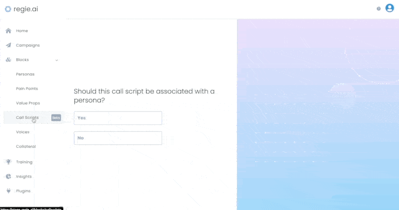 Meet the New Regie Call Script Builder