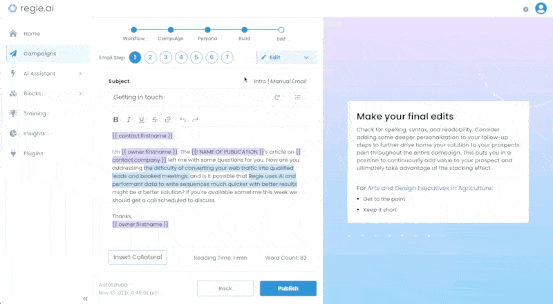 "Say Hello" to Regie's New Call Script Builder
