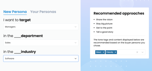 Regie Tone Recommendation Tags