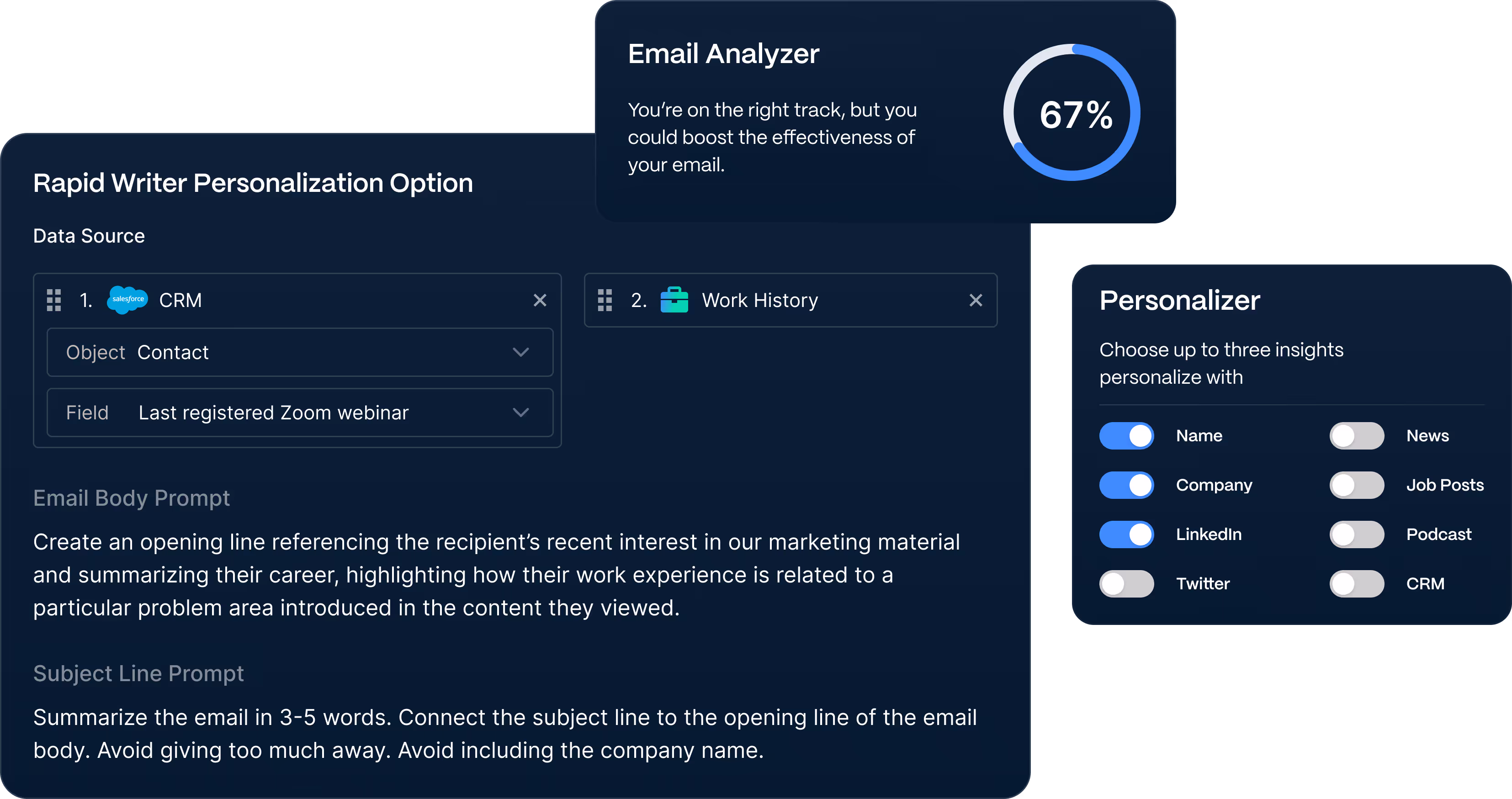 Drafted inbound reply written in the seller's own voice, ready for a one-click send